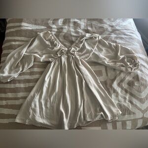 SHEIN Cream Asymmetrical Dress